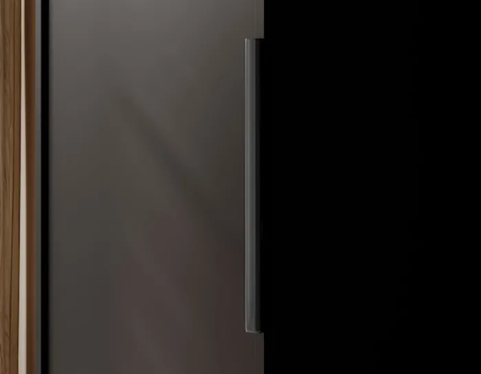 Szafa jednodrzwiowa Frame z półkami 50 cm Czarna