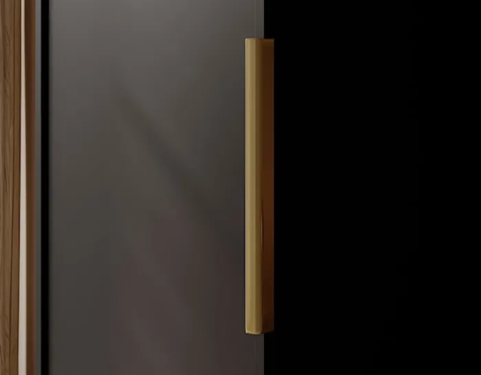 Szafa jednodrzwiowa Frame z półkami 50 cm Czarna