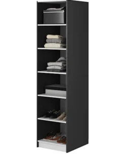 Szafa jednodrzwiowa Frame z półkami 50 cm Czarna