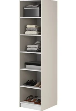 Szafa jednodrzwiowa Frame z półkami 50 cm Szary beż