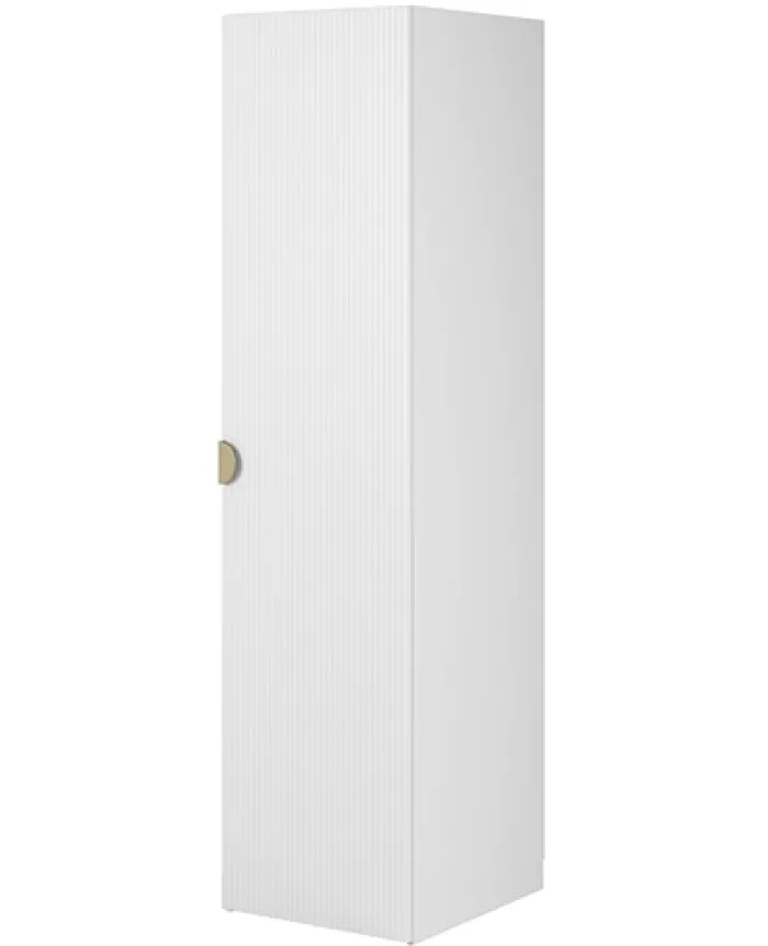 Szafa jednodrzwiowa Moonir z półkami 50 cm Biała