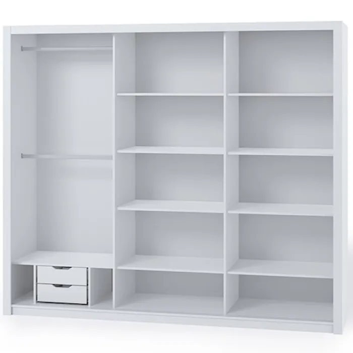 Szafa przesuwna z lustrem Rinker 250 cm Dąb artisan