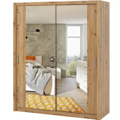 Szafa Rinker 180 cm z lustrem Dąb artisan
