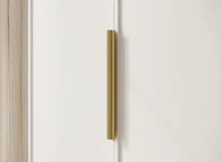 Szafa trzydrzwiowa Frame z dwoma drążkami 150 cm Biała
