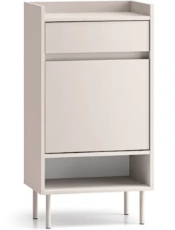 Szafka jednodrzwiowa na buty Dioce z szufladą 50 cm Kaszmir