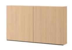Szafka młodzieżowa dwudrzwiowa Woow wisząca z półkami 140 cm dąb vincenza bielona