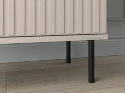 Szafka na buty Caletto 68 cm z siedziskiem ozdobne lamele beżowa