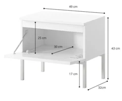 Szafka nocna Bemmi czarna z czarnymi nogami