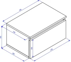 Szafka nocna Bemmi wisząca 49 cm orzech wisconsin