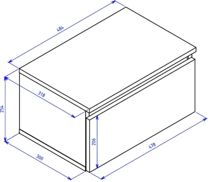 Szafka nocna Bemmi wisząca 49 cm orzech wisconsin