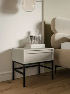 Szafka nocna Evo z szufladą i stelażem 50 cm kaszmir