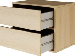 Szafka nocna Framme wisząca z dwiema szufladami 50 cm dąb lindberg