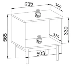 Szafka nocna Japandies 54 cm Dąb linea