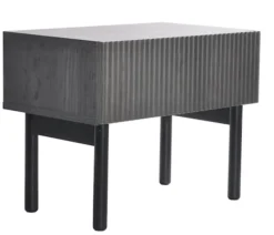 Szafka nocna Nolie z szufladą i nóżkami 50 cm Jesion Portland Czarny