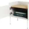 Szafka nocna Tovi jednodrzwiowa 50 cm biała/dąb lindberg