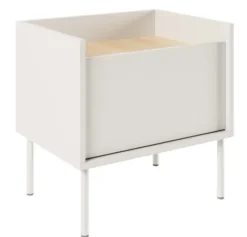 Szafka nocna Tovi jednodrzwiowa 50 cm biała/dąb lindberg