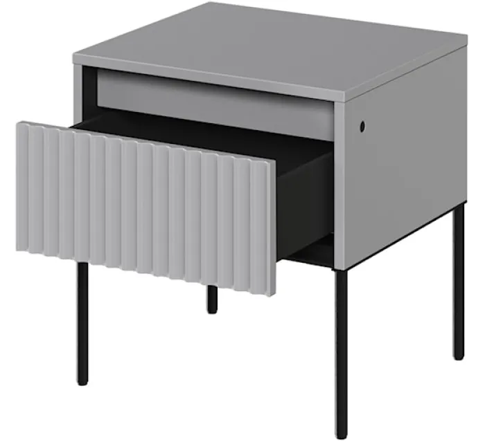 Szafka nocna Trend 46 cm z LED Szara