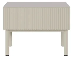 Szafka nocna Veldio New z frezowanym frontem i szufladą 50 cm szary beż