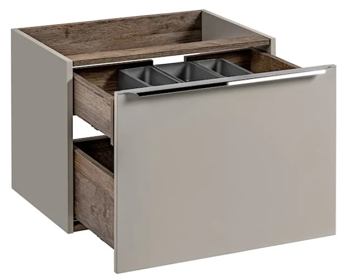 Szafka pod umywalkę Olimmi 60 cm szara/dąb santa