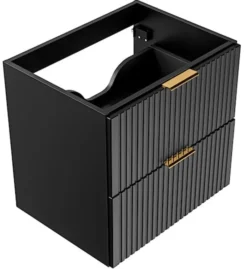 Szafka pod umywalkę Temirni 60 cm czarna lamele