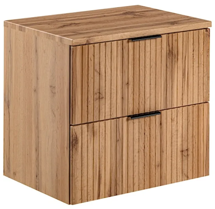 Szafka pod umywalkę Temirni 60 cm dąb wotan lamele z blatem
