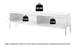 Szafka RTV Bemmi 150 cm czarna ze złotymi nogami