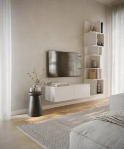 Szafka RTV Bemmi wisząca 100 cm biały