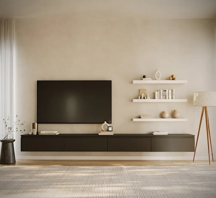 Szafka RTV Bemmi wisząca 300 cm czarny