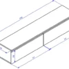 Szafka RTV Bemmi wisząca 150 cm czarny