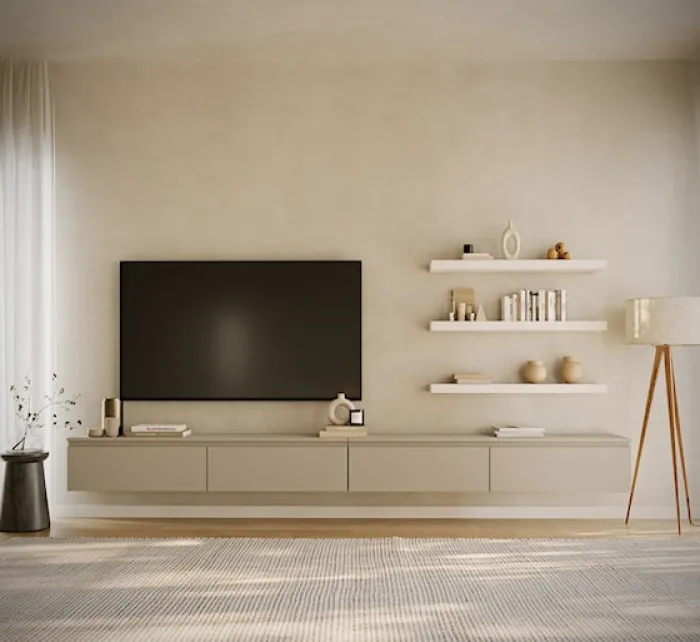 Szafka RTV Bemmi wisząca 300 cm kaszmir