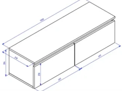 Szafka RTV Bemmi wisząca 100 cm kaszmir
