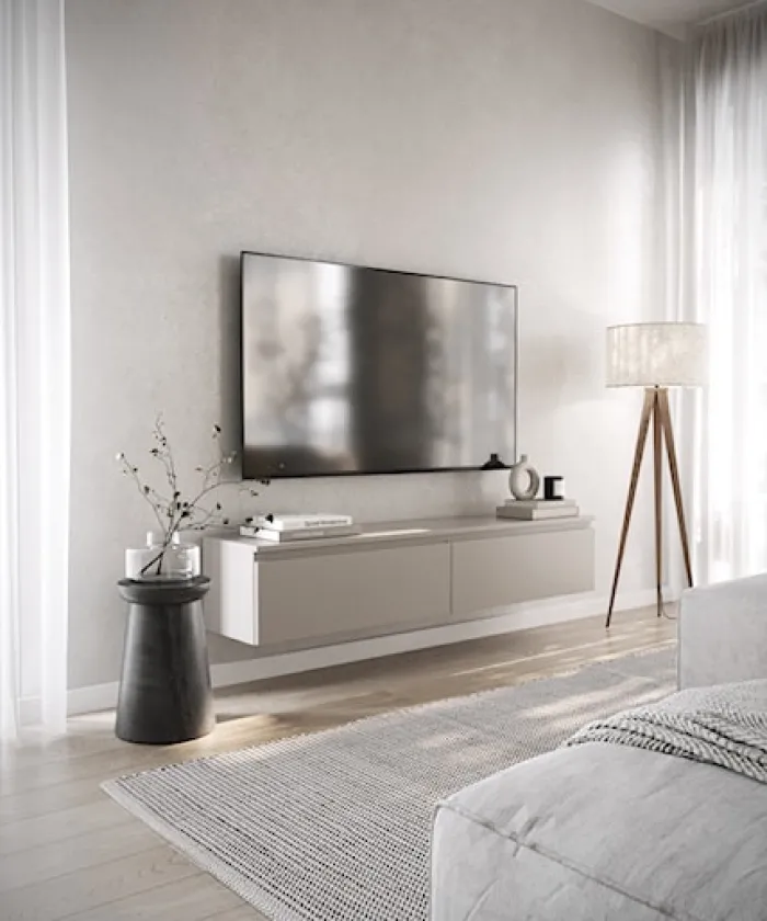 Szafka RTV Bemmi wisząca 150 cm kaszmir