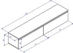 Szafka RTV Bemmi wisząca 150 cm orzech wisconsin