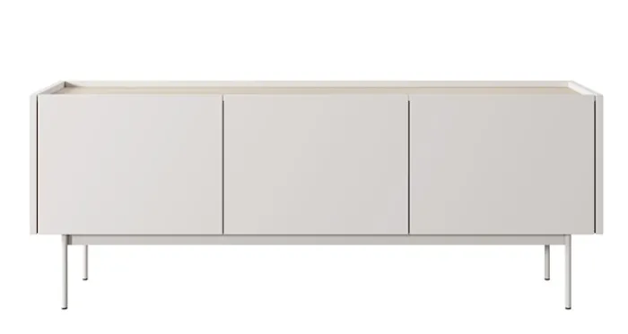 Szafka RTV Color 144 cm trzydrzwiowa Kaszmir / Dąb Linea