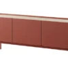 Szafka RTV Color 144 cm trzydrzwiowa Ceglasta / Dąb Linea