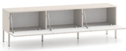 Szafka RTV Derriva z ryflowanymi frontami 170 cm kaszmir