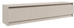 Szafka RTV dwudrzwiowa Sandia z ryflowanym frontem 139 cm kaszmir