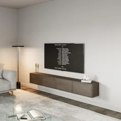 Szafka RTV Framme wisząca z czterema klapami 200 cm orzech wisconsin