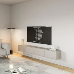Szafka RTV Framme wisząca z czterema klapami 200 cm kaszmir