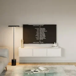 Szafka RTV Framme wisząca z trzema klapami 150 cm biała