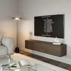 Szafka RTV Framme wisząca z trzema klapami 150 cm orzech wisconsin