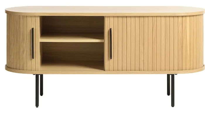Szafka RTV Gativel 120 cm lamele dąb naturalny