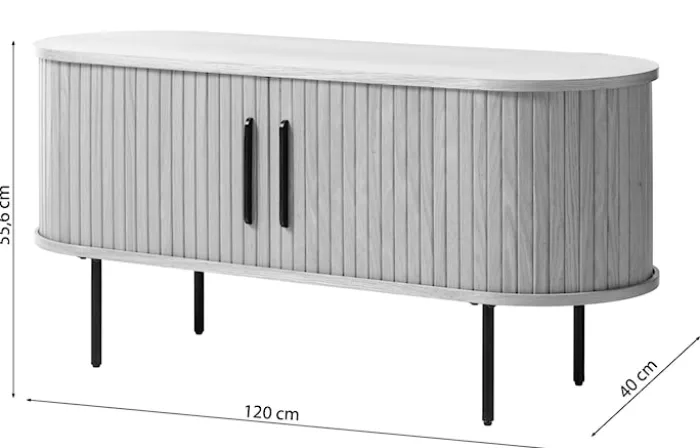 Szafka RTV Gativel 120 cm lamele dąb naturalny