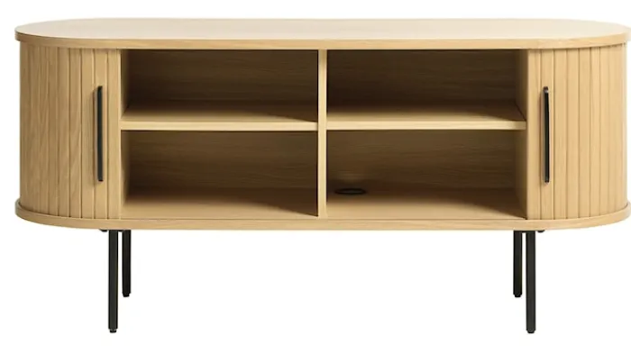 Szafka RTV Gativel 120 cm lamele dąb naturalny