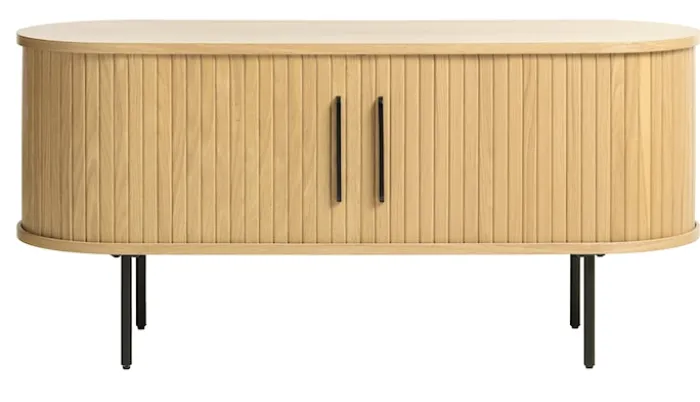 Szafka RTV Gativel 120 cm lamele dąb naturalny