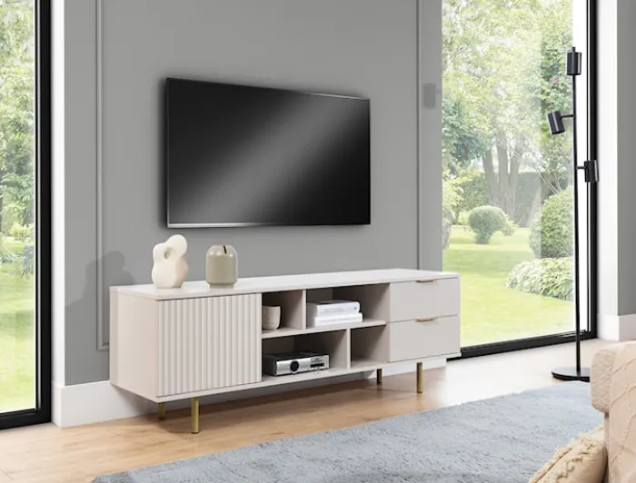 Szafka RTV Klazby 150 cm kaszmir lamele