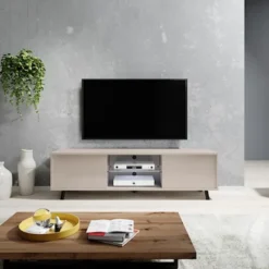 Szafka RTV Lefyr 140 cm Szary beż