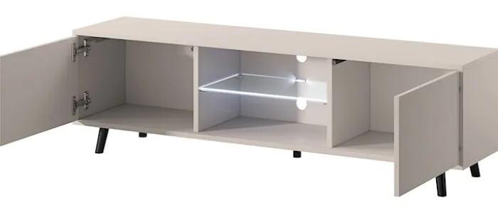 Szafka RTV Lefyr 140 cm Szary beż
