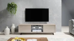 Szafka RTV Lefyr 140 cm Szary beż