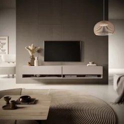 Szafka RTV Mirrgo 200 cm Szary beż